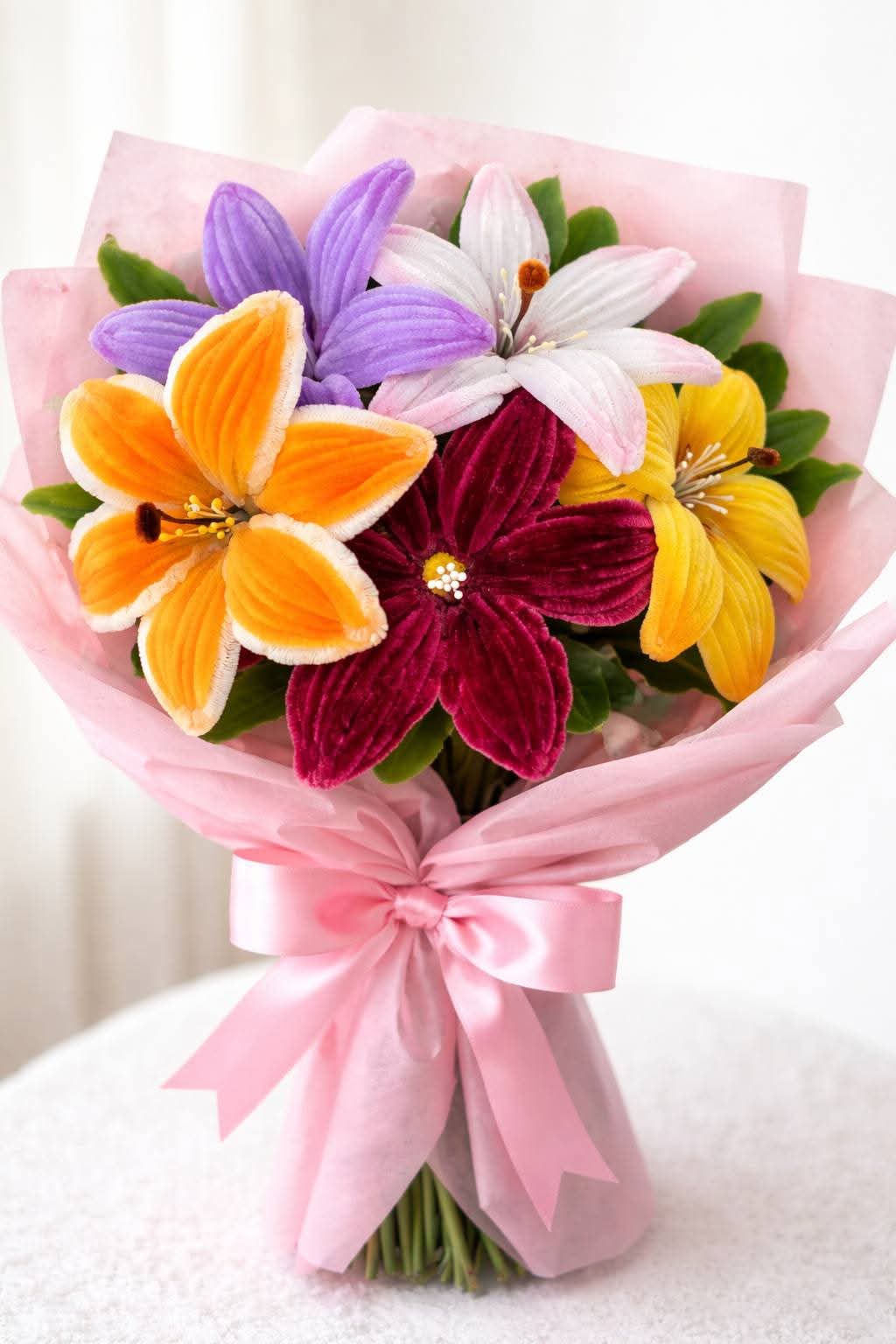 Colourful Mixed Lily Bouquet