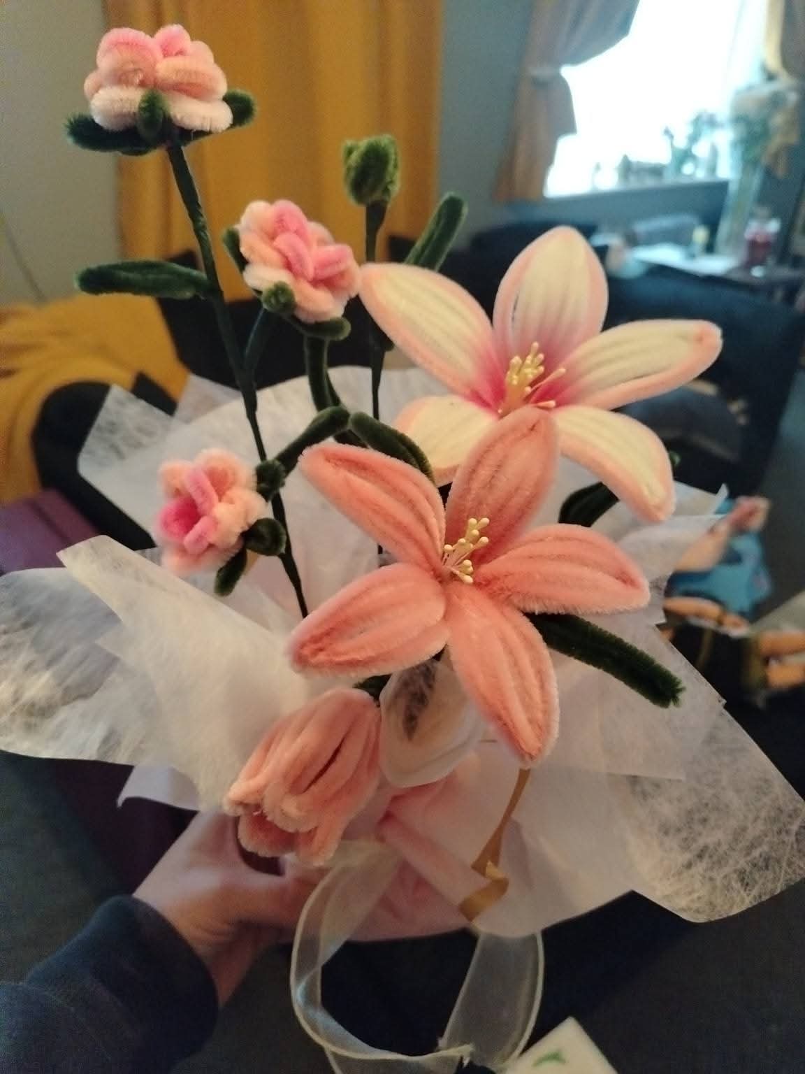 Peach Lily & Blossom Bouquet